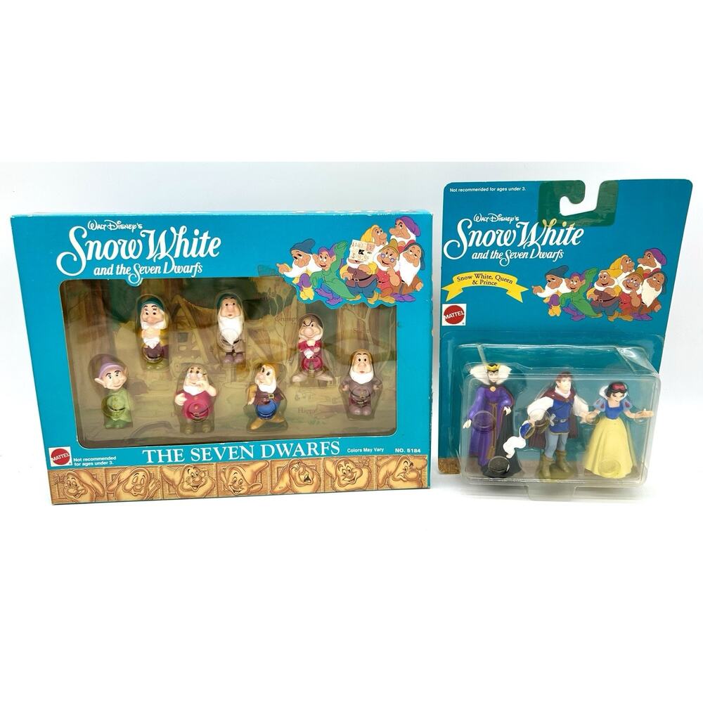New Walt Disney's Snow White & The Seven Dwarfs Doll Set Lot Of 2 Sealed NOS
